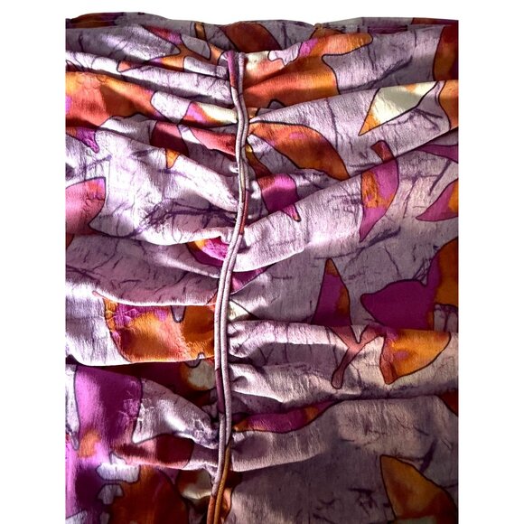 Isabel Marant Jupe Milendi Floral Silk Blend Ruched Mini Skirt Pink 34 Size 2 XS - Picture 3 of 16